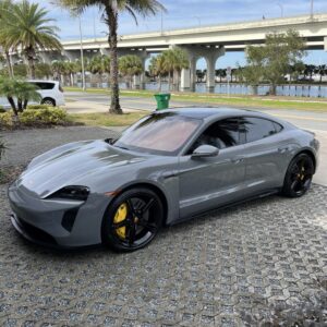 2023 Porsche Taycan GTS after full mobile car detail